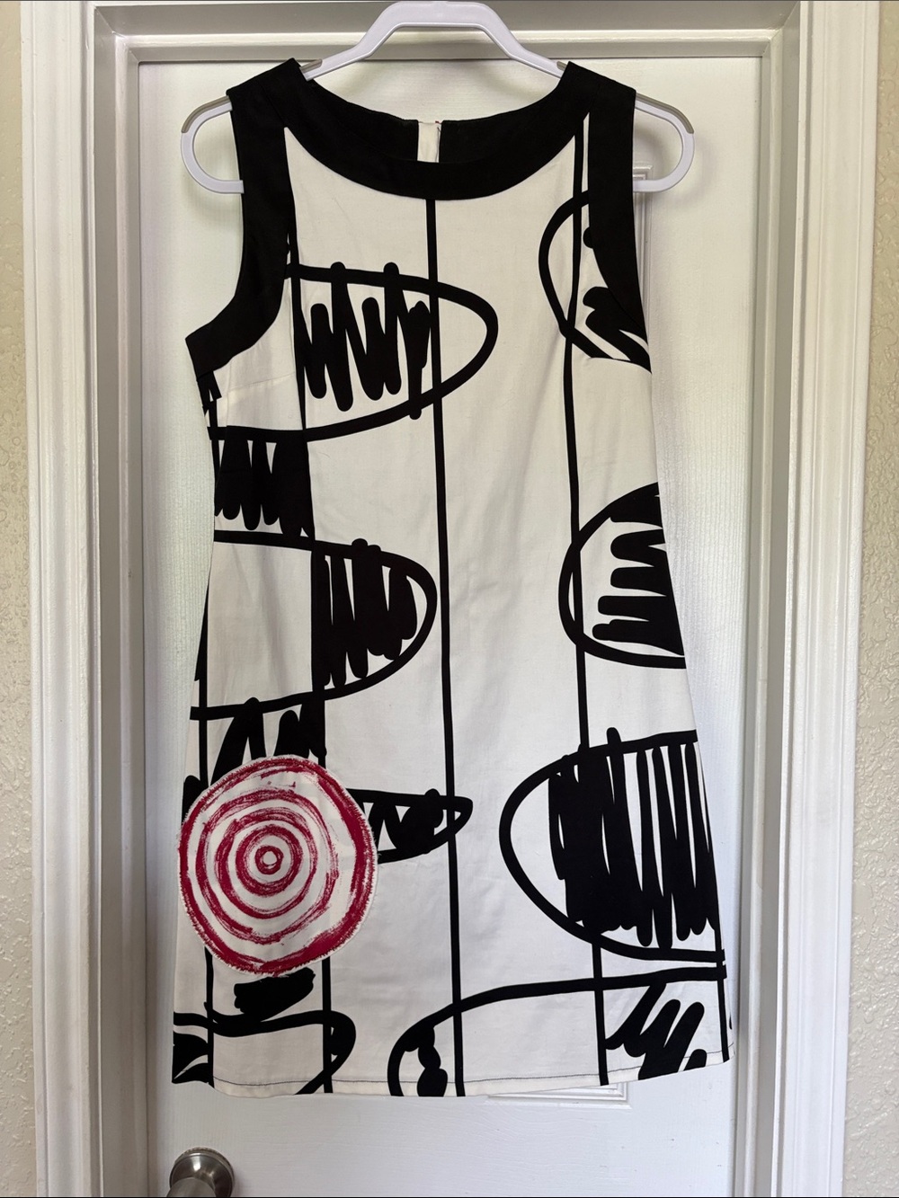 Desigual Black & White Graphic A-Line Dress, NWT